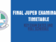final 2025 jupeb timetable
